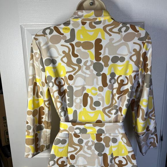 J Mclaughlin Brynn Belted 3/4 Sleeve Shirtdress Womens Size Small Office Career - Picture 9 of 11